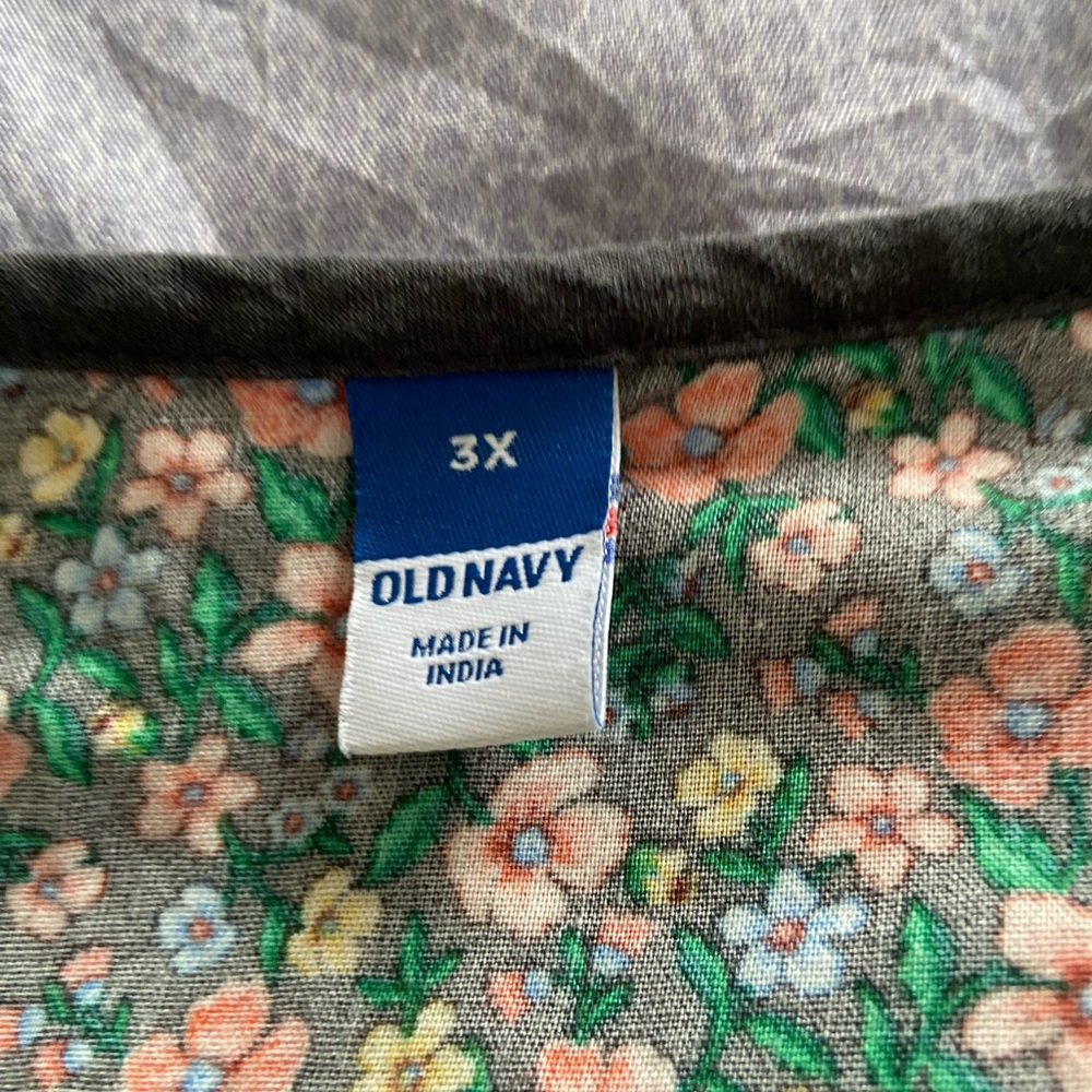 Old Navy Floral Dress - Gray, Green, Pink, Orange